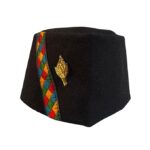 Black Tweed Premium Woolen Uttarakhand Pahadi Topi (Modi Cap Style) | Brahamkamal Inspired Traditional Kumauni Cap