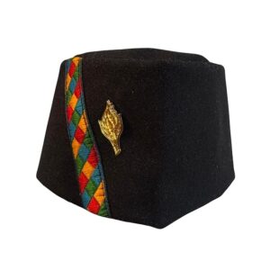 Black Tweed Premium Woolen Uttarakhand Pahadi Topi (Modi Cap Style) | Brahamkamal Inspired Traditional Kumauni Cap