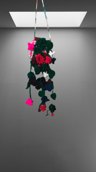 Handmade Crochet Hanging Flower Pot for Home & Car Decor